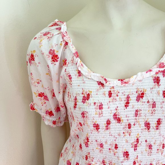 LOVESHACKFANCY X Target Floral Tiered Cosette Midi Dress Peasant Cottage SZ M - Picture 4 of 12